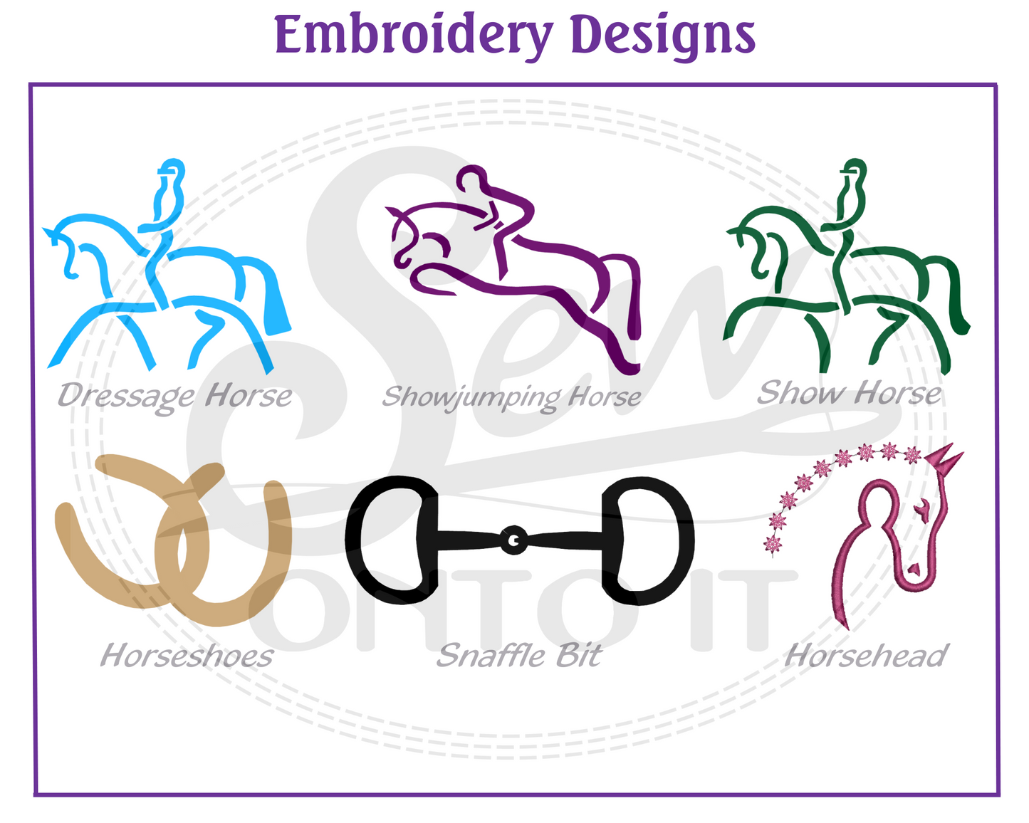 Stirrup Covers Embroidered Design