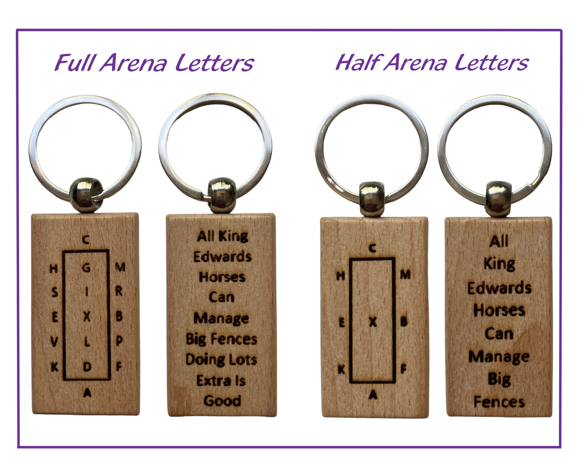 dressage arena keyring