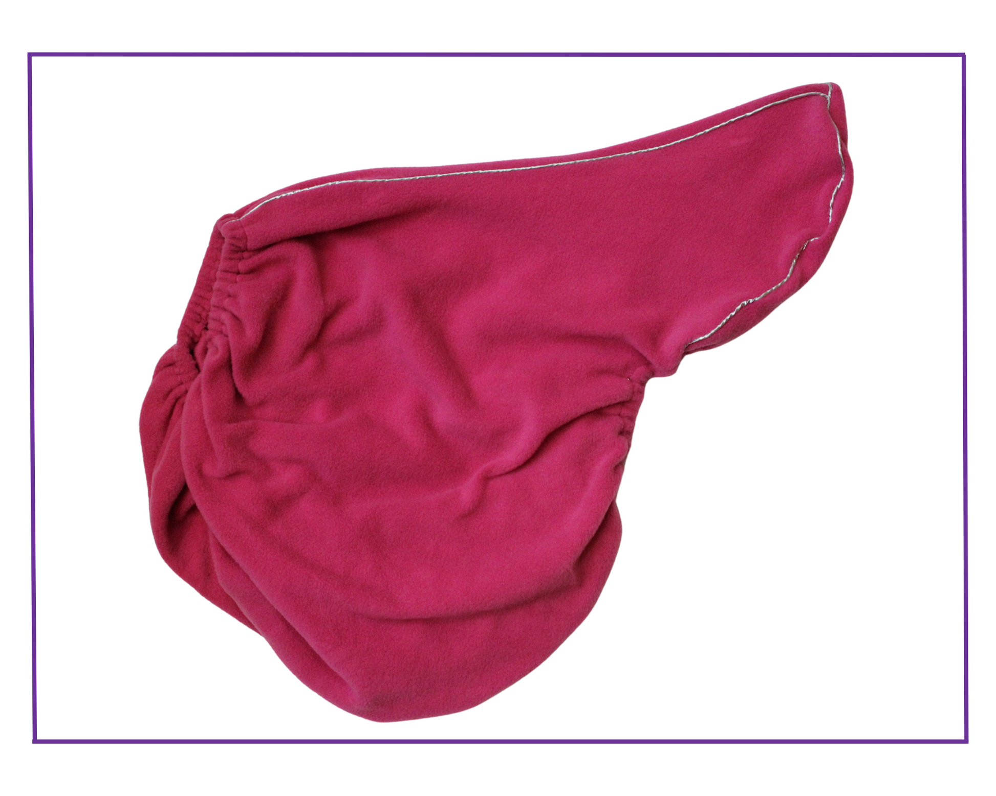 fleece saddle cover with piping