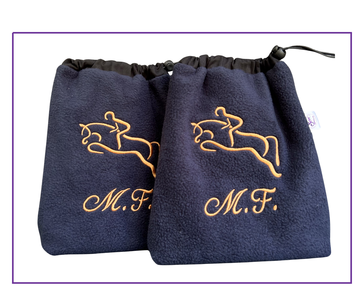 Stirrup Covers Embroidered Design & Initials